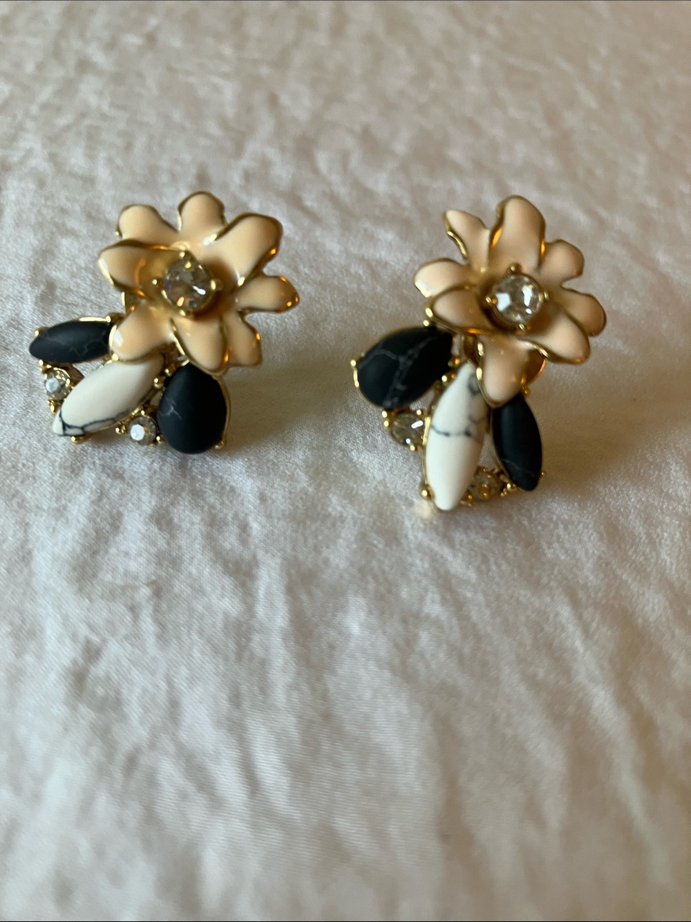 Kate Spade Gold-Tone “Glossy Petals” Statement Stud Earrings